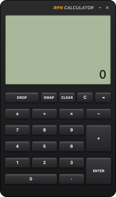 RPN Calculator screenshot (portrait)